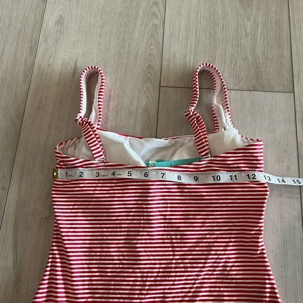 Sea level SORRENTO STRIPE SQUARE NECK ONE PIECE - RED size 6